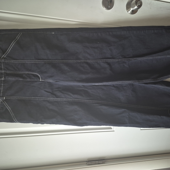 Wide-Leg Dark Blue Denim Jeans Maeve By Anthropologie Size 30 / 10 - Picture 4 of 6